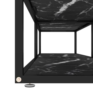 Lumarko Szafka pod TV, czarny marmur, 180x40x40,5 cm, szkło hartowane - Szafki RTV - miniaturka - grafika 7