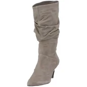 Kozaki damskie - Buffalo London 109708 13184-627 KID SUEDE BLACK 01, kozaki damskie, szary - szary Ming 02-41 EU - miniaturka - grafika 1