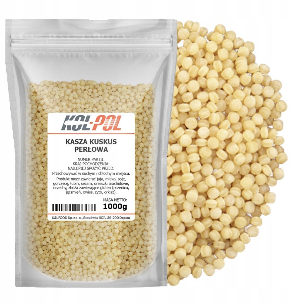 KUSKUS PERŁOWY 1kg Kasza kuskus perłowa naturalna wysoka jakość Kol-Pol