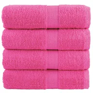 Ręczniki - vidaXL Ręczniczki premium SOLUND, 4 szt., różowe, 30x50 cm, 600 g/cm² - miniaturka - grafika 1
