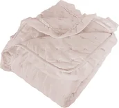 Narzuty - Narzuta na łóżko dekoracyjna z falbanką Werona 170x210 różowa - miniaturka - grafika 1