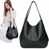 Torebki damskie - SKÓRZANA TORBA DAMSKA MIEJSKA TOREBKA VINTAGE - miniaturka - grafika 1