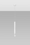 Lampy sufitowe - Sollux Lighting Lampa wisząca WEZYR 1 biała - miniaturka - grafika 1