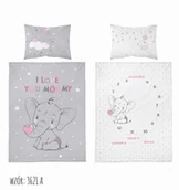 Pościel dla dzieci - Detexpol Pościel 90x120 do łóżeczka mały słonik Kocham Cię Mamusiu 3621A_20211118055423 - miniaturka - grafika 1