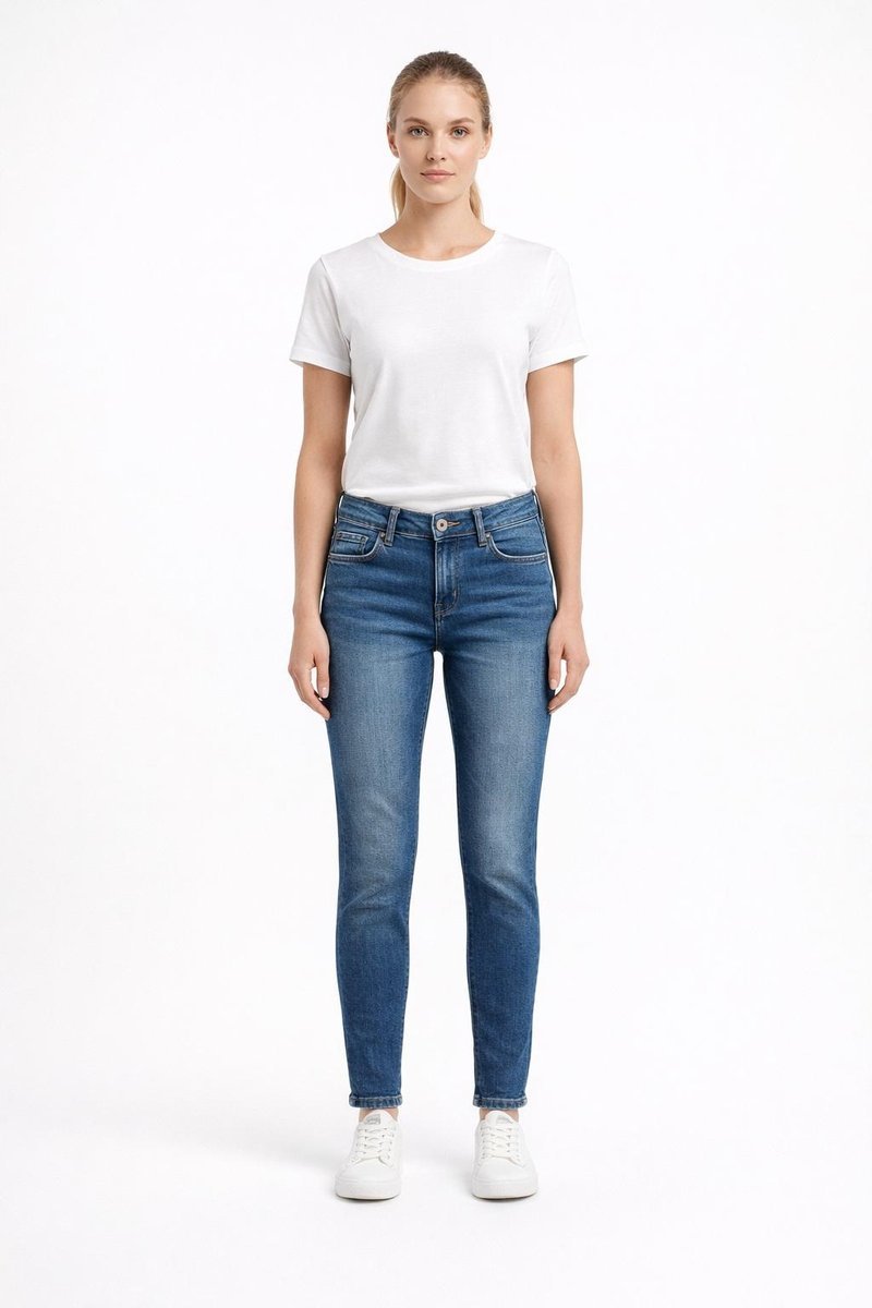 PEPE JEANS RURKI JEANSOWE W KOLORZE NIEBIESKIM Z PRZETARCIAMI 26/30 X_A