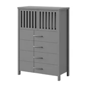 Komody dla dzieci - Komoda Laura Dolmar Sosna Barwiona na Antracyt - miniaturka - grafika 1