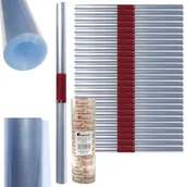 Szkolne artykuły papiernicze - Zestaw 25szt folia okładkowa przezroczysta 0,4x5m HERLITZ +12 taśmy klejąc - miniaturka - grafika 1