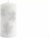 Świece - Świeca pieńkowa Płatek śniegu biała - 80 x 100 mm - 1 szt. - miniaturka - grafika 1