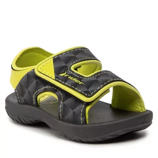 Sandały damskie - Rider Sandały Basic Sandal V Baby 83070 Black/Neon Yellow 25135 - grafika 1