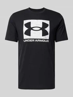 T-shirt o pudełkowym kroju z nadrukiem z logo - Koszulki męskie - miniaturka - grafika 1