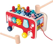 Łamigłówki - Drewniana kostka edukacyjna wbijak dla dzieci gąsienice - miniaturka - grafika 1