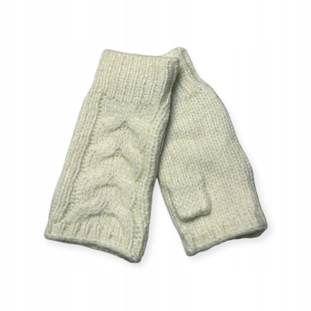 Białe rękawiczki bez palców LOFT