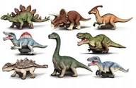 Samochody i pojazdy dla dzieci - FIGURKA MODEL JEŻDŻĄCY DINOZAUR Z NAPĘDEM PULL BACK DO KOLEKCJONOWANIA - miniaturka - grafika 1