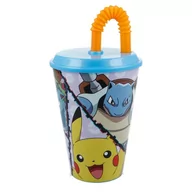 Kubki dla dzieci - Kubek dziecięcy ze słomką Pokemon  430ml - miniaturka - grafika 1