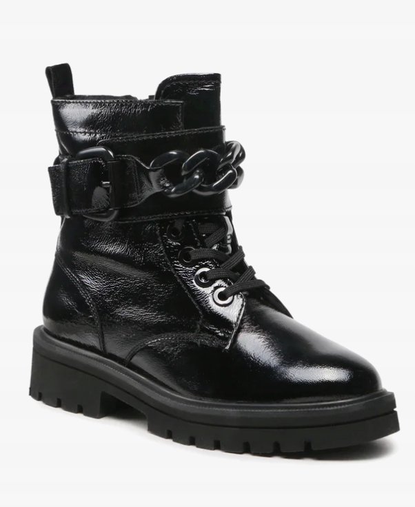 CAPRICE BOTKI CZARNE ZA KOSTKĘ NA ZAMEK DAMSKIE 37 Ż4D