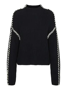 Vero Moda Sweter "New Cream" w kolorze czarnym - Swetry damskie - miniaturka - grafika 1