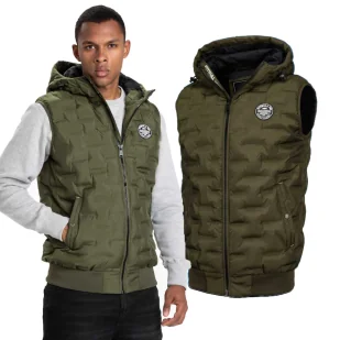 Kamizelka z kapturem Pit Bull Carver - Oliwkowa M - Odzież taktyczna i umundurowanie - miniaturka - grafika 1