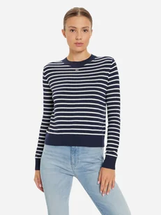Sweter damski elegancki Tommy Hilfiger DW0DW17254-0A5 S Ciemnogranatowy (8720637276051) - Swetry damskie - miniaturka - grafika 1