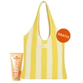 Balsamy i kremy do opalania - Nuxe Sun, mleczko do opalania twarzy i ciała SPF 30, 150 ml + torba plażowa gratis - miniaturka - grafika 1