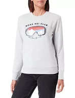 Bluzy damskie - BOSS Bluza damska, srebrna, L - miniaturka - grafika 1
