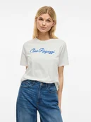 Koszulki i topy damskie - Vila Koszulka w kolorze białym - miniaturka - grafika 1