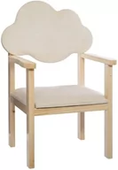Krzesełka i taborety dla dzieci - Atmosphera for kids Krzesło dziecięce z oparciem w kształcie chmurki białe 158800 - miniaturka - grafika 1