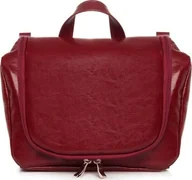 Kosmetyczki, organizery i kuferki - POLSKA SKÓRZANA KOSMETYCZKA SOLOME BORDOWA - miniaturka - grafika 1