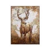Obrazy i zdjęcia - Obraz metalowy 3D LOFT NATURAL JELEŃ 2 - miniaturka - grafika 1
