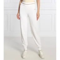 Spodnie damskie - Armani Exchange Spodnie dzianinowe | Regular Fit | z dodatkiem wełny - miniaturka - grafika 1