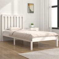Łóżka - Łóżko z litego drewna sosna biała 100x200 cm - miniaturka - grafika 1