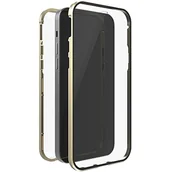 Etui i futerały do telefonów - White Diamonds - Etui 360 stopni Glass Case pasuje do Apple iPhone 13 Pro I etui na telefon komórkowy, przezroczyste, zamknięcie na magnes (przezroczyste ze złotą ramką) - miniaturka - grafika 1