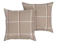 Poszewki na poduszki - LIVARNO home Poszewki na poduszki z flaneli, 40 x 40 cm, 2 sztuki (Brązowy) - miniaturka - grafika 1