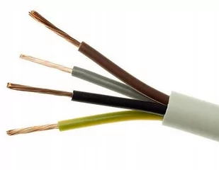 Elektrokabel Przewód mieszkaniowy H03VV-F (OMY) 4x0,75 żo biały /100m/ OMY_4x0,75_żo_bia_100 - Kable - miniaturka - grafika 1