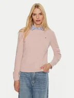 Swetry damskie - Tommy Hilfiger Sweter WW0WW44161 Różowy Regular Fit - miniaturka - grafika 1