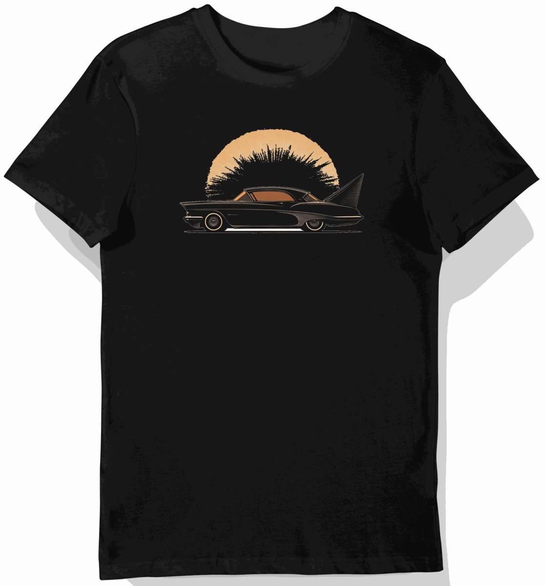 Koszulka męska czarna z nadrukiem klasycznego Chryslera XXL