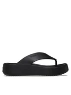 Klapki i japonki damskie - Crocs Japonki Gataway Platform Flip 209410 Czarny - miniaturka - grafika 1