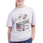 Koszulki i topy damskie - Koszulka dziecięca New Balance LAKG0117RIG - fioletowa - miniaturka - grafika 1