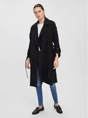 Płaszcze damskie - Vero Moda Trencz Bella 10252979 Czarny Relaxed Fit - miniaturka - grafika 1