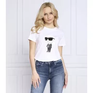 Koszulki i topy damskie - Karl Lagerfeld T-shirt ikonik 2.0 | Regular Fit - miniaturka - grafika 1