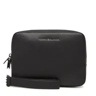 Kosmetyczki, organizery i kuferki - Kosmetyczka Tommy Hilfiger Th Foundation Washbag AM0AM13527 Czarny - miniaturka - grafika 1