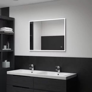 vidaXL Lustro łazienkowe z LED i czujnikiem dotykowym, 80x60 cm - Lustra - miniaturka - grafika 1