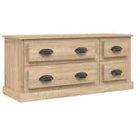 Szafki RTV - vidaXL Szafka pod TV dąb sonoma 100x35,5x45 cm materiał drewnopochodny - miniaturka - grafika 1