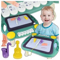 Zabawki interaktywne dla dzieci - ZNIKOPIS PIANINKO STOLIK EDUKACYJNY TABLICA MAGNETYCZNA Na PREZENT Dla Dzieci Z2025 - miniaturka - grafika 1