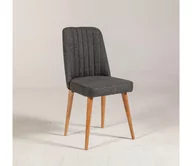 Krzesła - Krzesło VINA 85x46 cm antracyt/beżowy - miniaturka - grafika 1