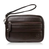 Nerki - Saszetka Męska Skórzana Do Ręki Brązowa Paolo Peruzzi T-129-Br - miniaturka - grafika 1