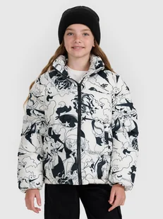 4F Kurtka puchowa z wypełnieniem syntetycznym dziewczęca - biała 122 (6-7 lat) - Kurtki i płaszcze dla dziewczynek 4F Kurtka puchowa z wypełnieniem syntetycznym dziewczęca - biała 122 (6-7 lat) - Kurtki i płaszcze dla dziewczynek - miniaturka - grafika 1