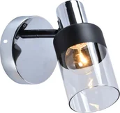 Lampy ścienne - Lampex Avola kinkiet (spot) 1-punktowy czarny/chrom LPX0034/1 - miniaturka - grafika 1