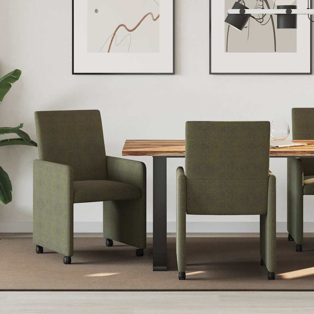 vidaXL Krzesła jadalne 2 pcs Zielony kamuflaż 57 x 66 x 94 cm