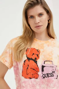Guess t-shirt bawełniany x Banksy - Koszulki sportowe damskie - miniaturka - grafika 1