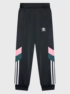 Odzież sportowa dziecięca - adidas Spodnie dresowe Track HL6937 Czarny Regular Fit - grafika 1